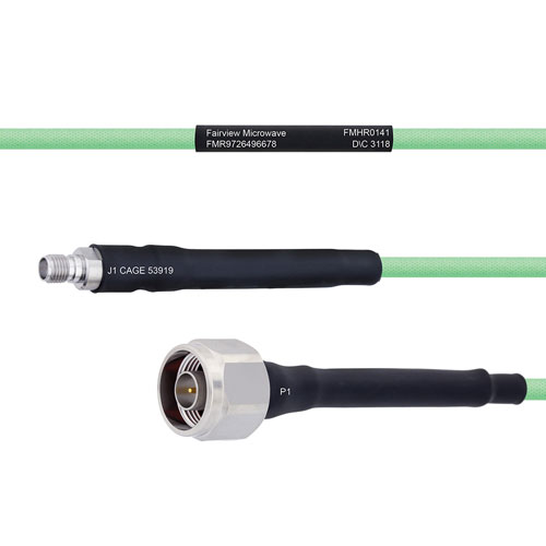 Temperature Conditioned Low Loss SMA Female to N Male Cable LL142 Coax in 36 Inch FMHR0141-36
