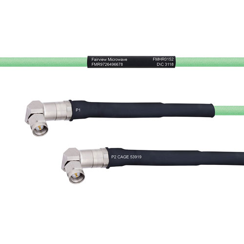 Temperature Conditioned Low Loss RA SMA Male to RA SMA Male Cable LL142 Coax in 300 cm FMHR0152-300CM