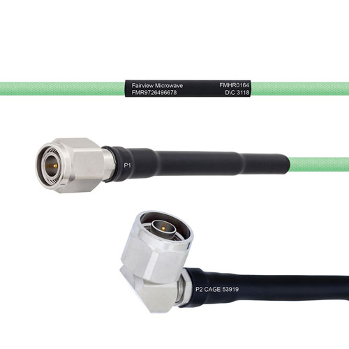 Temperature Conditioned Low Loss TNC Male to RA N Male Cable LL142 Coax FMHR0164