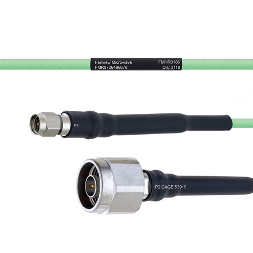 Temperature Conditioned Low Loss SMA Male to N Male Cable LL160 Coax FMHR0186