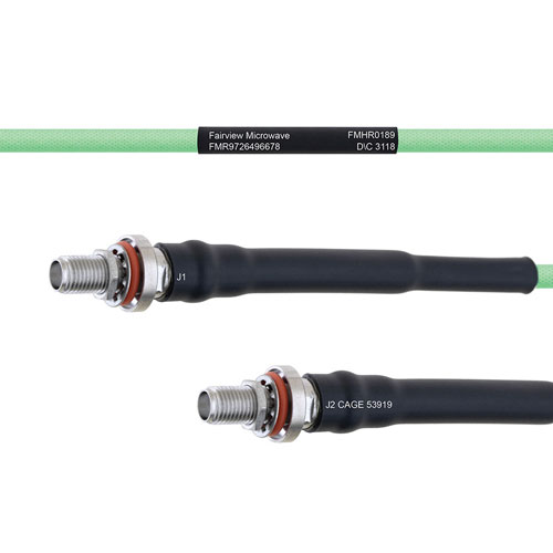 Temperature Conditioned Low Loss SMA Female Bulkhead to SMA Female Bulkhead Cable LL160 Coax FMHR0189
