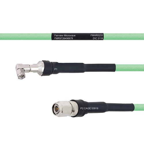 Temperature Conditioned Low Loss RA SMA Male to TNC Male Cable LL335i Coax in 300 cm FMHR0233-300CM
