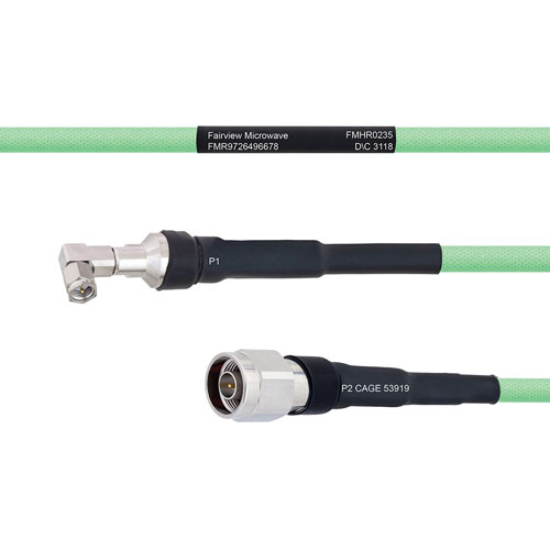 Temperature Conditioned Low Loss RA SMA Male to N Male Cable LL335i Coax FMHR0235