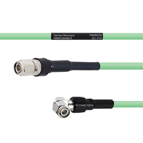 Temperature Conditioned Low Loss TNC Male to RA TNC Male Cable LL335i Coax in 300 cm FMHR0239-300CM