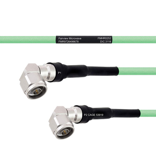Temperature Conditioned Low Loss RA N Male to RA N Male Cable LL335i Coax in 36 Inch FMHR0252-36