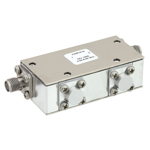 Dual Junction Isolator SMA Female With 36 dB Isolation From 4 GHz to 8 GHz Rated to 10 Watts FMIR1019