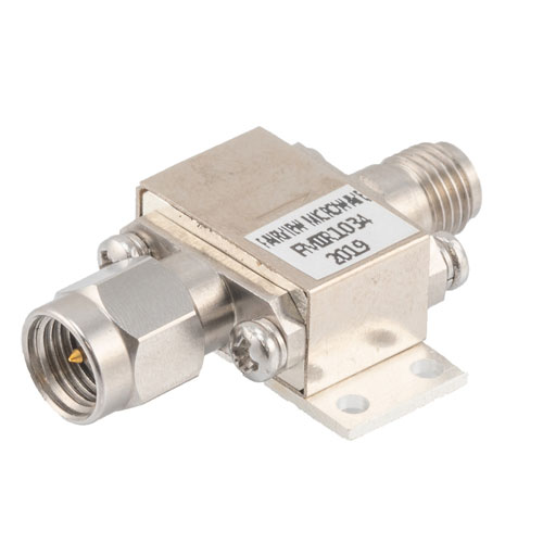 Isolator SMA Male to SMA Female with 14 dB Isolation from 18 GHz to 26.5 GHz Rated to 10 Watts FMIR1034