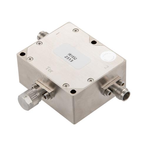 Isolator 2.4mm Female with 12 dB Isolation from 45 to 50 GHz Rated to 20 Watts FMIR1052