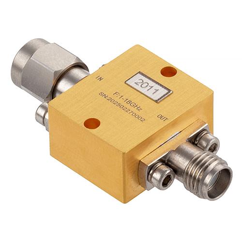 SMA High Power Limiter, 1 GHz to 18 GHz, 20W Peak Power, 19 dBm Flat Leakage FMLM2011