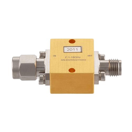 SMA High Power Limiter, 1 GHz to 18 GHz, 20W Peak Power, 19 dBm Flat Leakage FMLM2011