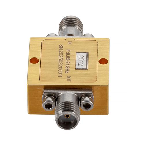 SMA High Power Limiter, 5 MHz to 21 GHz, 10W Peak Power, 18 dBm Flat Leakage FMLM2012