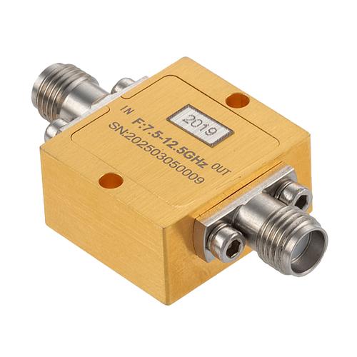 SMA High Power Limiter, 7.5 GHz to 12.5 GHz, 50W Peak Power, 18 dBm Flat Leakage FMLM2019
