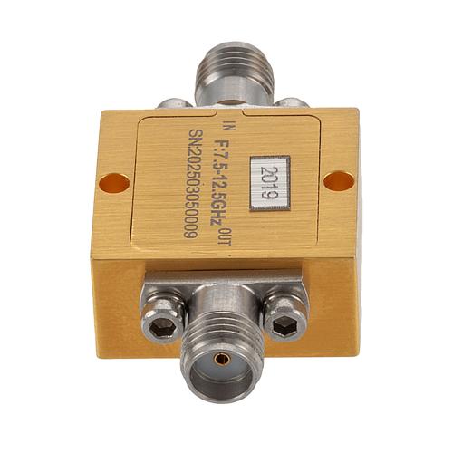SMA High Power Limiter, 7.5 GHz to 12.5 GHz, 50W Peak Power, 18 dBm Flat Leakage FMLM2019