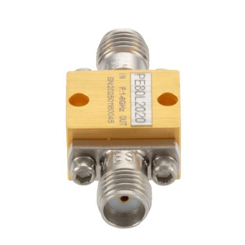 SMA High Power Limiter, 1 GHz to 6 GHz, 20W Peak Power, 18 dBm Flat Leakage FMLM2020
