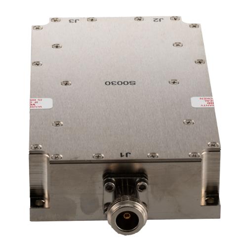 2 Way Broadband Combiner SMA Female Input and N-Type Female Output from 700 MHz to 6 GHz rated 200 Watts FMS0030