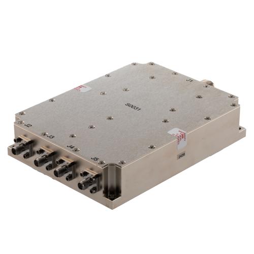 4 Way Broadband Combiner SMA Female Input and N-Type Female Output from 700 MHz to 6 GHz rated 300 Watts FMS0031