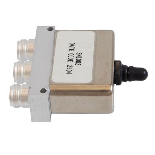 Manual SPDT Toggle Switch from DC to 12.4 GHz, N-Type Female, and Rated to 100 Watts FMSM1002