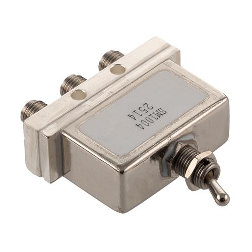 Manual SPDT Toggle Switch from DC to 40 GHz, 2.92mm Female, and Rated to 20 Watts FMSM1004