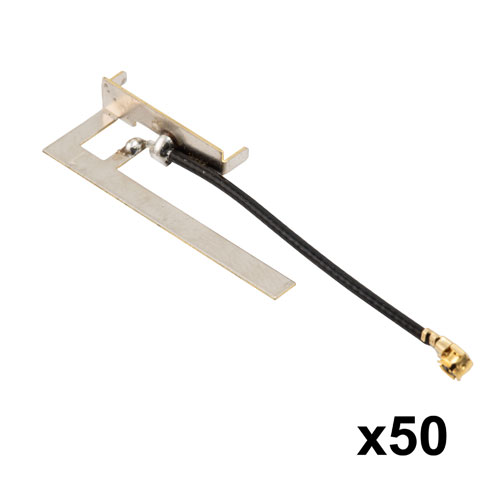 2400-2500 MHz, 3.3 dBi, Stamped Metal AP/Router Antenna With IPEX Connector-50 Pack FMSMA1003-50PK