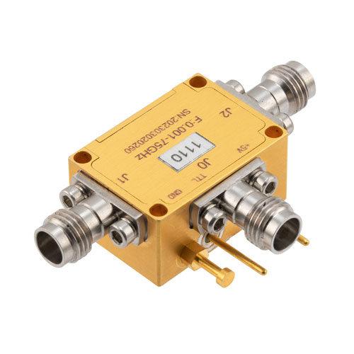 Reflective SPDT Ultra-Wideband PIN Diode Switch Operating from 1 MHz to 75 GHz Up to 15 dBm, 400 nsec and 1.85mm FMSW1110