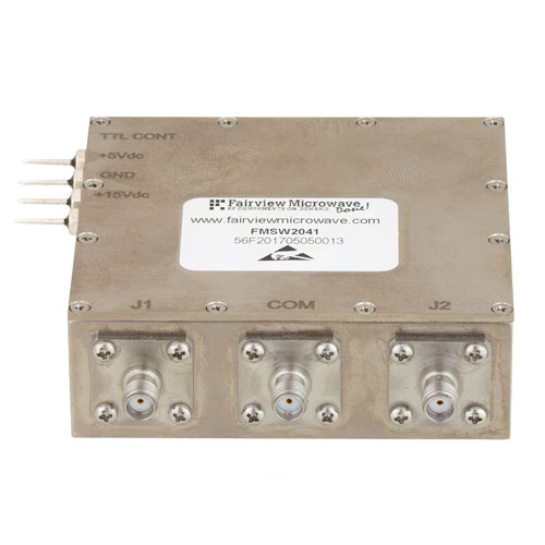 High Power SMA SPDT PIN Diode Switch Absorptive from 800 MHz to 2.7 GHz Rated at 100 Watts FMSW2041