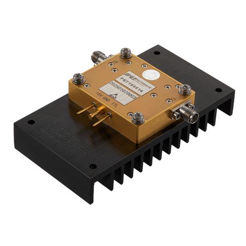 SMA Reflective SPST PIN Diode Switch From 1 GHz to 18 GHz Rated at 20 Watt (+43 dBm) with Heatsink FMSW5014