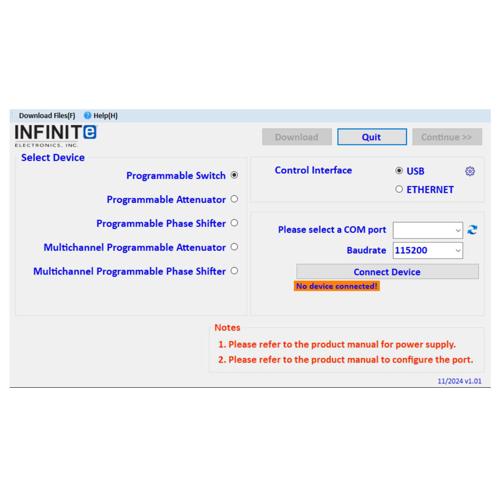 SP3T USB LAN Controlled High Isolation Absoptive Switch 500 MHz to 43.5 GHz, 2.92mm FMSW5026