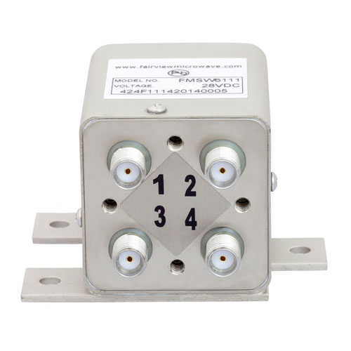 Transfer Failsafe DC to 26.5 GHz Electro-Mechanical Relay Switch, 20W, 28V, SMA FMSW6111