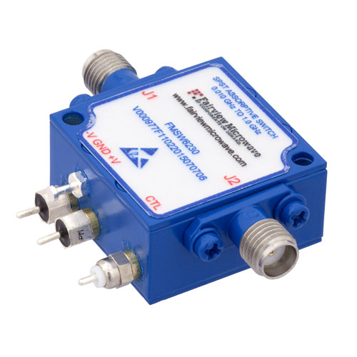High Power SMA PIN Diode Switch SPST From 10 MHz to 1,000 MHz Rated at +20 dBm FMSW6230