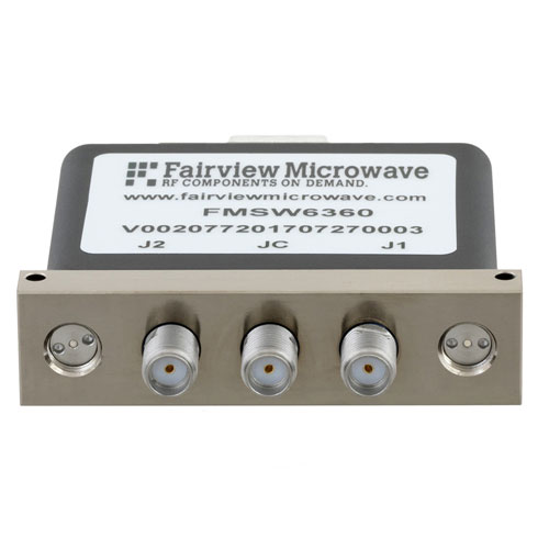 SPDT Latching DC to 26.5 GHz Terminated Electro-Mechanical Relay Switch, up to 90W, 12V, SMA FMSW6360