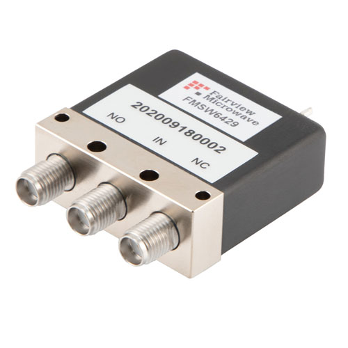 SPDT Failsafe Electro-Mechanical Relay Switch DC to 18 GHz , Upt To 90W, 28V, 2M Lifecycles, SMA FMSW6429