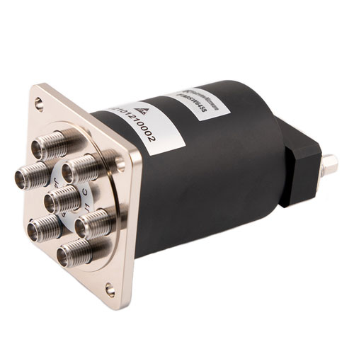 SP6T Electromechanical Relay Normally Open Switch, DC to 40 GHz, up to 10W, 2M Lifecycles, 12V, Indicators, TTL, Suppression Diodes, 2.92mm FMSW6458