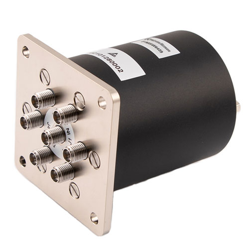 SP6T E-M Relay Latching Switch with Self Cut-Off, DC to 40 GHz, 10W, 2M Lifecycles, 28V, Auto Reset, +COM Supression Diodes, 2.92mm FMSW6459