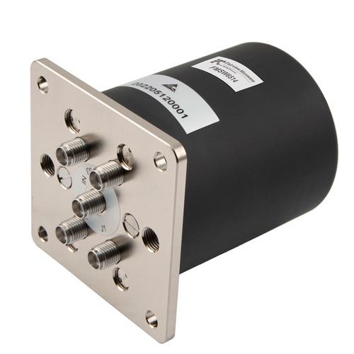 SP4T Electromechanical Relay Normally Open Switch, Terminated, DC to 26.5 GHz, 2M Lifecycles, 20W, 28V, TTL, Diodes, SMA FMSW6514