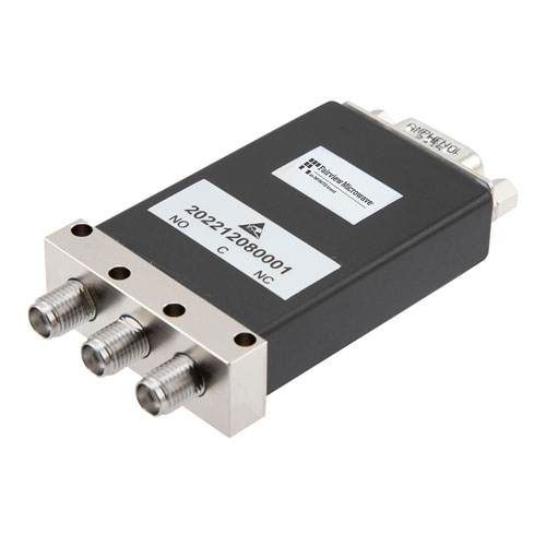 SPDT, IP64 Rated Electromechanical Relay Failsafe Switch, DC to 18 GHz, 600W, TTL, Diodes, 12VDC, SMA FMSW6522