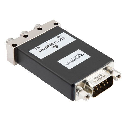SPDT, IP64 Rated Electromechanical Relay Failsafe Switch, DC to 18 GHz, 600W, TTL, Diodes, 12VDC, SMA FMSW6522