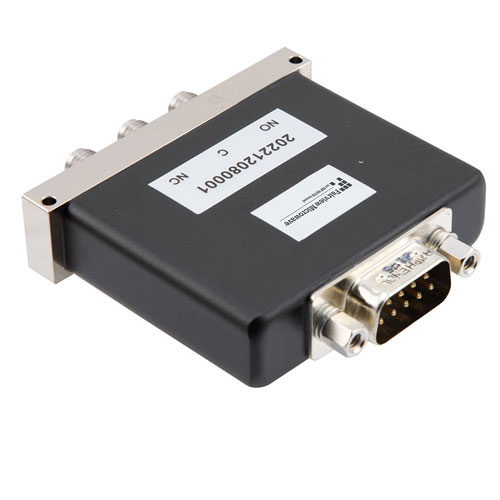 SPDT, IP64 Rated Electromechanical Relay Failsafe Switch, DC to 26.5 GHz, 90W, 12VDC, SMA FMSW6526