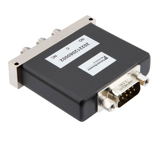 SPDT, IP64 Rated Electromechanical Relay Failsafe Switch, DC to 26.5 GHz, 90W, 28VDC, SMA FMSW6527