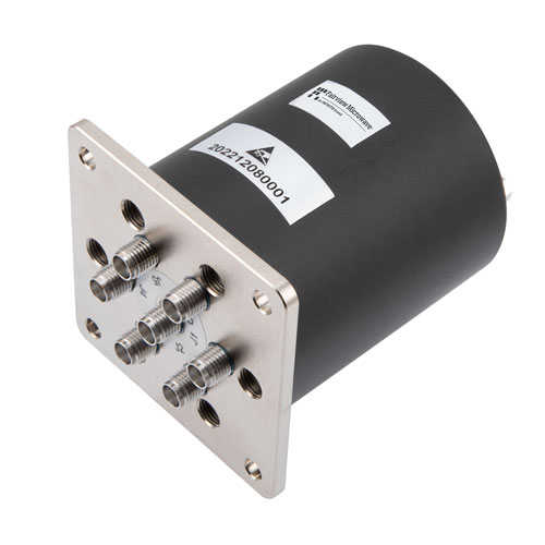SP6T, IP64 Rated Electromechanical Relay Latching Self Cut-Off Switch, +COM, DC to 26.5 GHz, Diodes, 90W, 28VDC, SMA FMSW6534