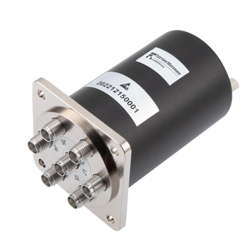 SP6T, IP64 Rated Electromechanical Relay Normally Open Switch, DC to 18GHz, 90W, TTL, Diodes, 28VDC, SMA FMSW6535