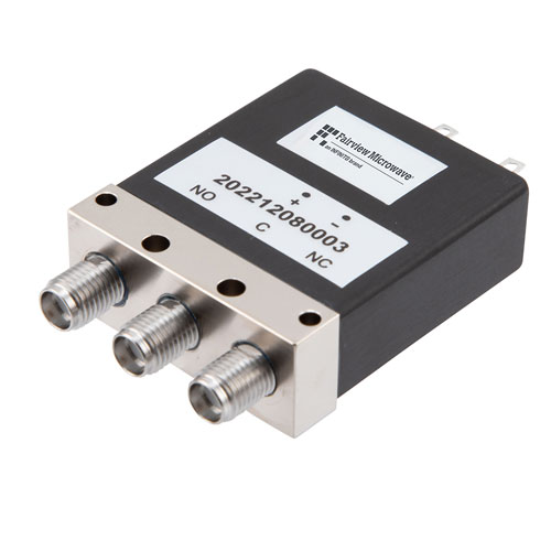 SPDT, IP64 Rated Electromechanical Relay Failsafe Switch, DC to 26.5 GHz, 90W, 24VDC, SMA FMSW6539
