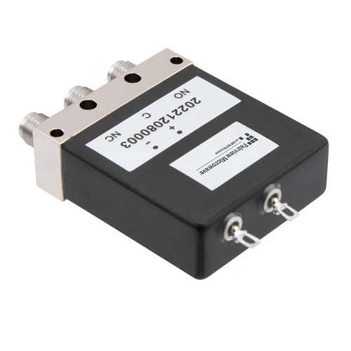 SPDT, IP64 Rated Electromechanical Relay Failsafe Switch, DC to 26.5 GHz, 90W, 24VDC, SMA FMSW6539