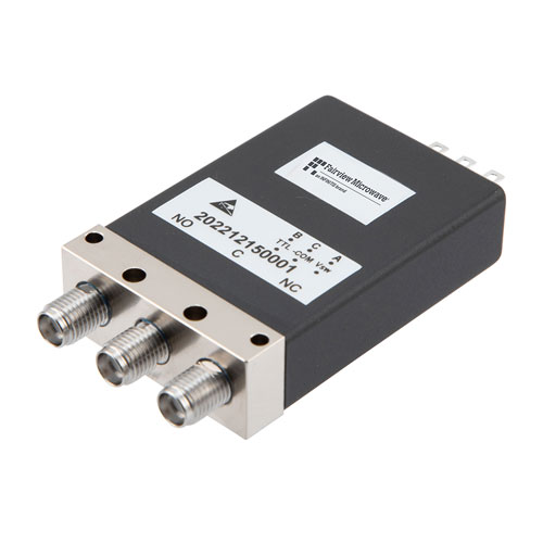 SPDT, IP64 Rated Electromechanical Relay Failsafe Switch, DC to 26.5 GHz, 90W, TTL, Indicators, Diodes, 28VDC, SMA FMSW6540