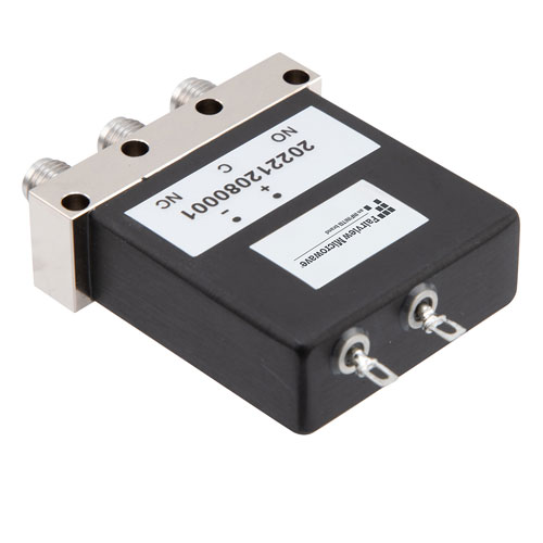 SPDT, IP64 Rated Electromechanical Relay Failsafe Switch, DC to 18 GHz, 90W, 28VDC, SMA FMSW6543