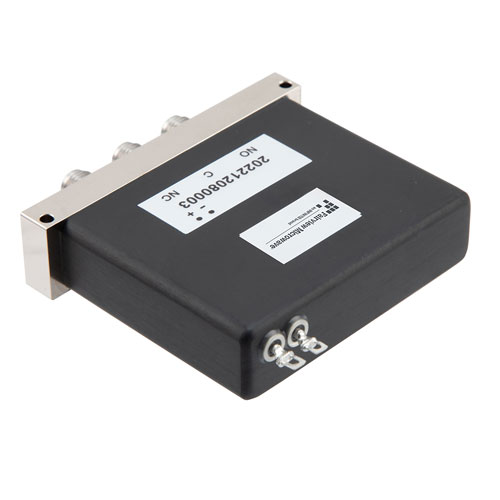 SPDT, IP64 Rated Electromechanical Relay Failsafe Switch, Terminated, DC to 18 GHz, 90W, 28VDC, SMA FMSW6546