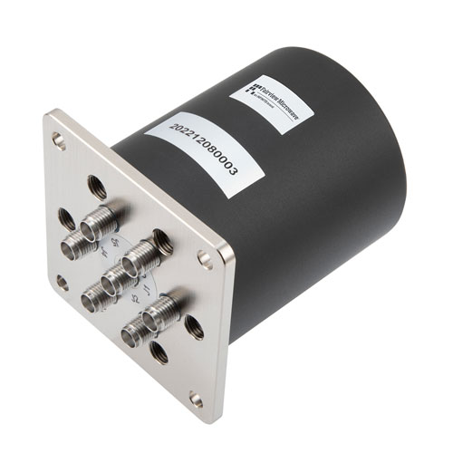 SP6T, IP64 Rated Electromechanical Relay Latching Switch, DC to 18 GHz, 90W, 12VDC, SMA FMSW6550