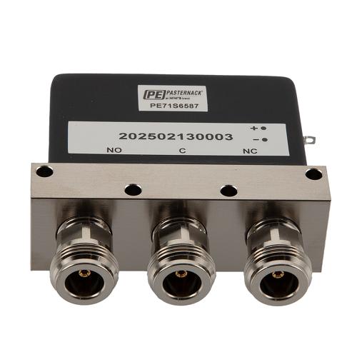 SPDT Failsafe DC to 18 GHz Electro-Mechanical Relay Switch, Self Cut Off, Indicators, 12V, N, 1M Lifecycles FMSW6587