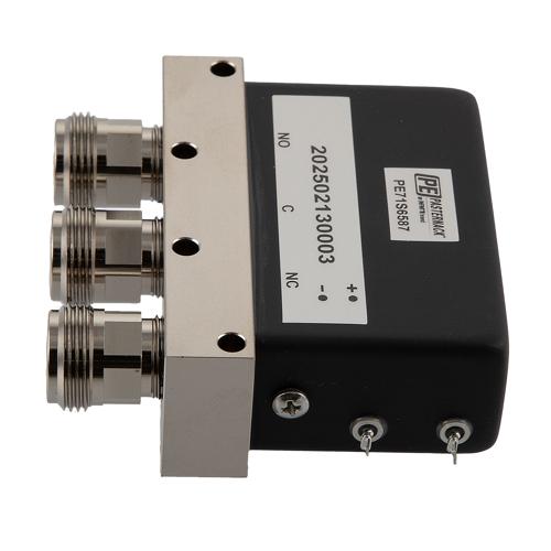 SPDT Failsafe DC to 18 GHz Electro-Mechanical Relay Switch, Self Cut Off, Indicators, 12V, N, 1M Lifecycles FMSW6587