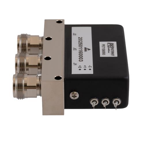 SPDT Latching DC to 18 GHz Electro-Mechanical Relay Switch, Self Cut Off, Diodes, 28V, N, 1M Lifecycles FMSW6593