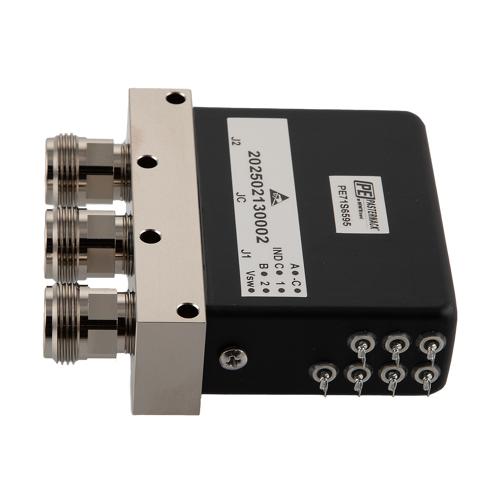 SPDT Latching DC to 18 GHz Electro-Mechanical Relay Switch, Self Cut Off, TTL, Indicators, Diodes, 28V, N, 1M Lifecycles FMSW6595